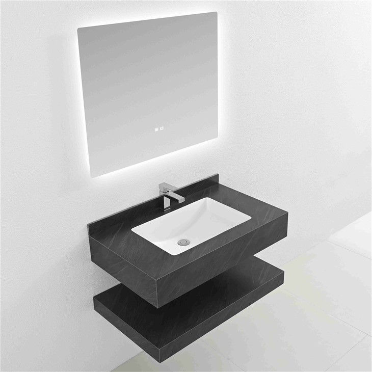 روشویی حمام با بافت سیاه